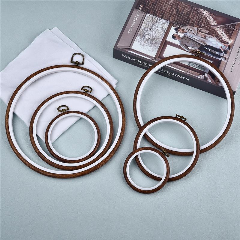 Embroidery Hoop Plastic - Набор круглых овальных деревянных обручей для