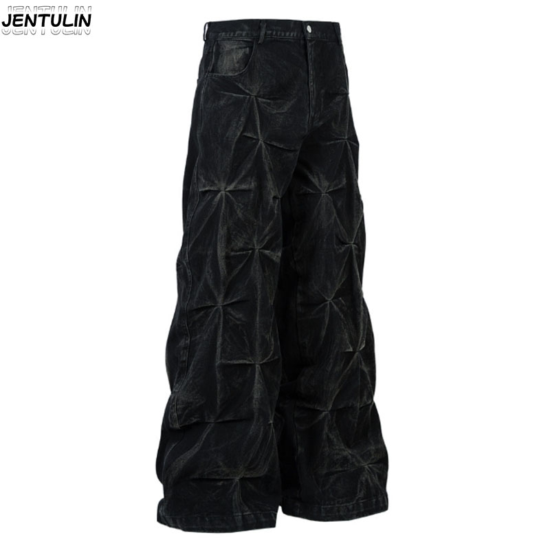Embroidery On Jeans - Y2K Эстетика Новый узор Вышивка Мешковатые