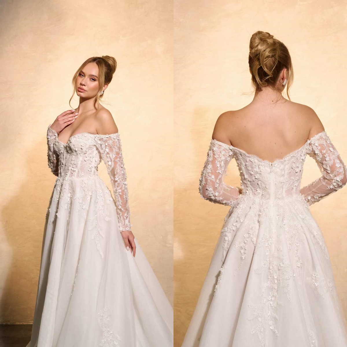 Embroidery Online Designs - Элегантное свадебное платье трапециевидной формы с