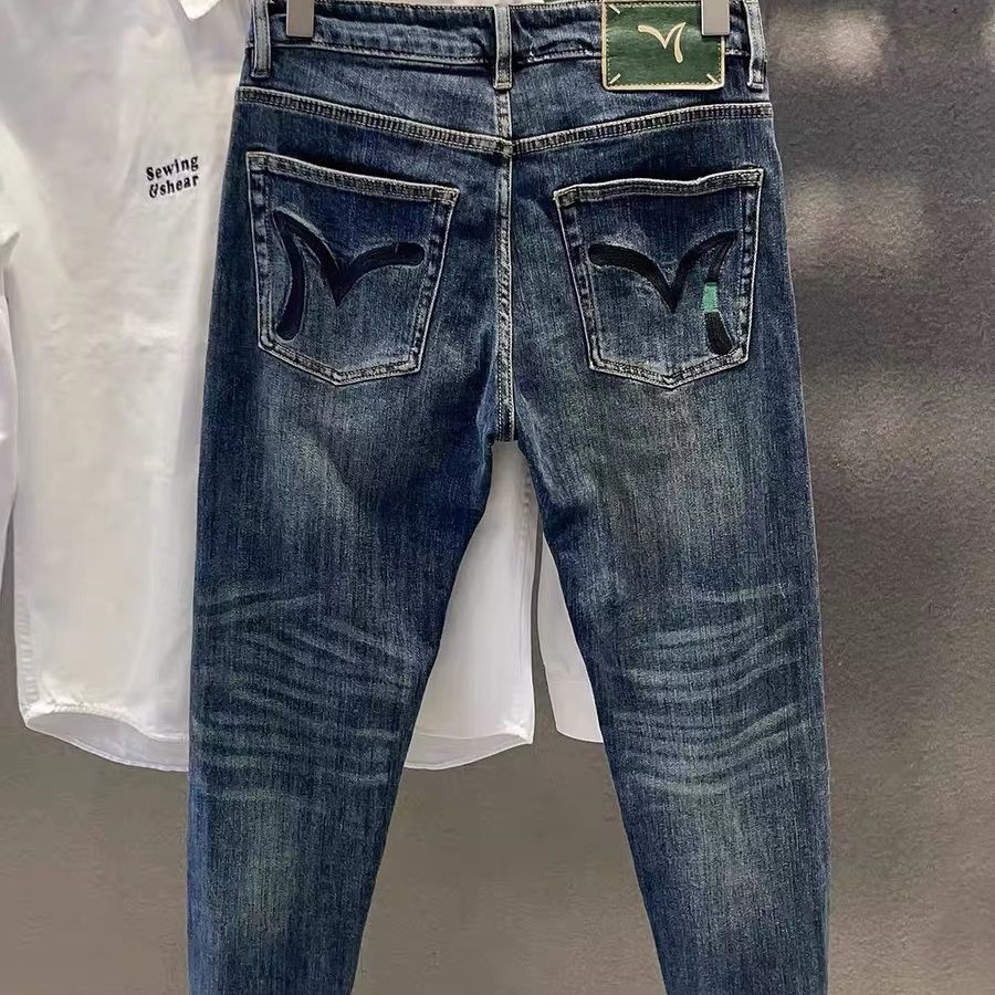 Embroidery On Jeans - Мужская одежда, джинсы в стиле ретро,