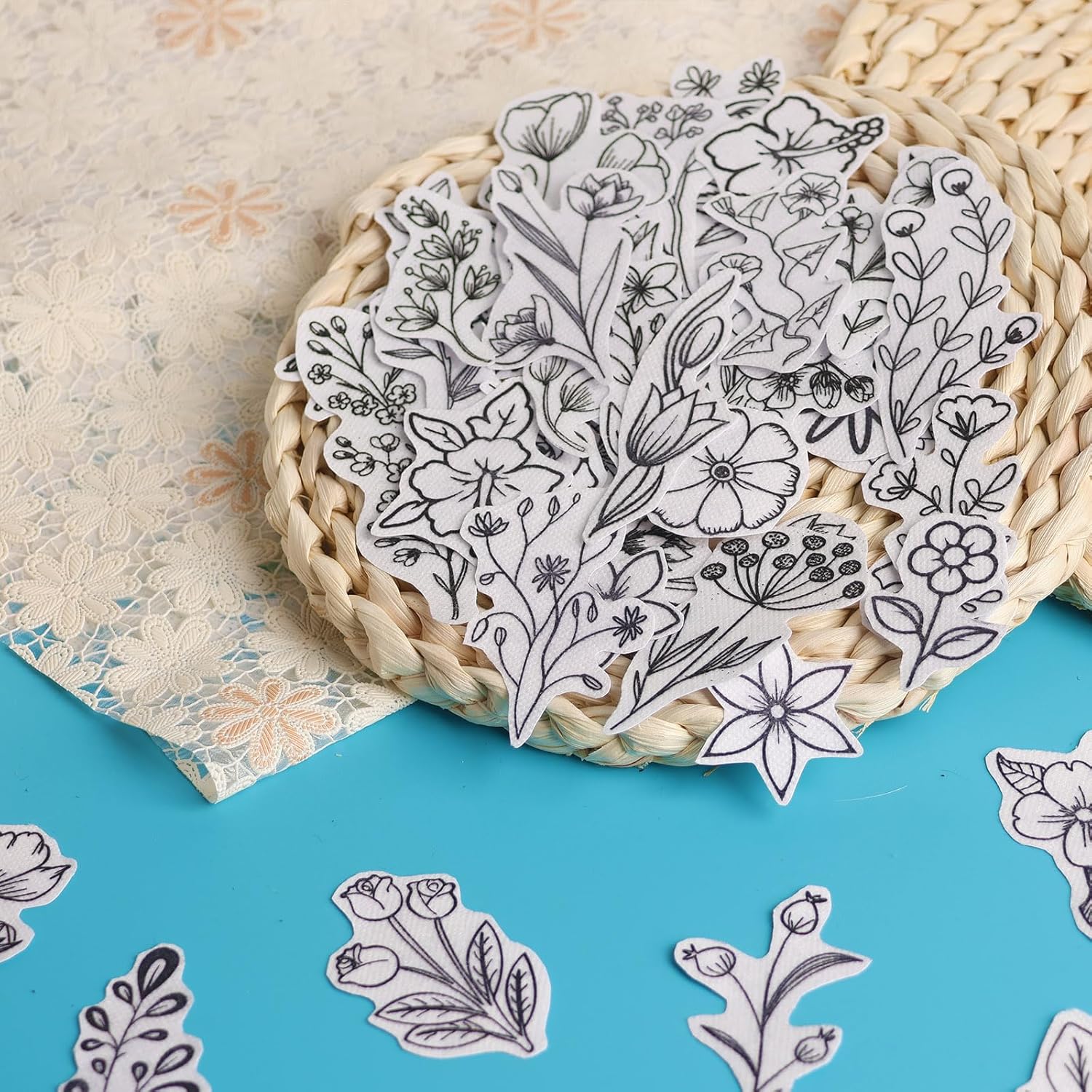 50 шт. водорастворимые стабили – обзор и цена Embroidery Flower Pattern