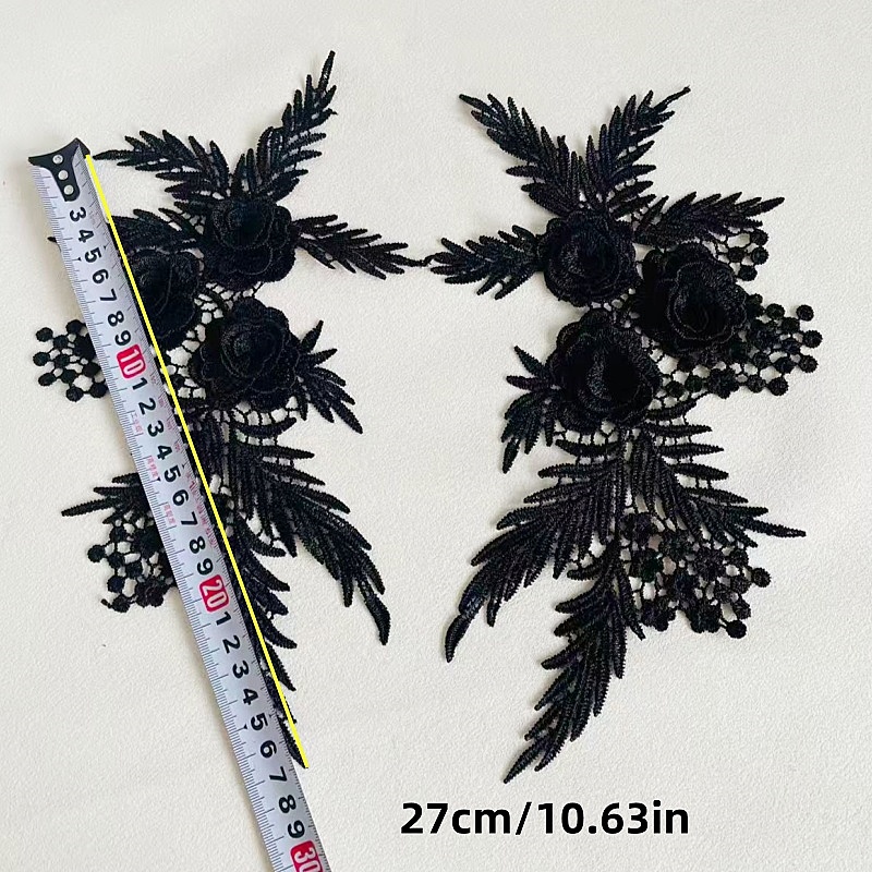 2 штуки/1 пара: вышитые кружев – обзор и цена Embroidery Flower Pattern