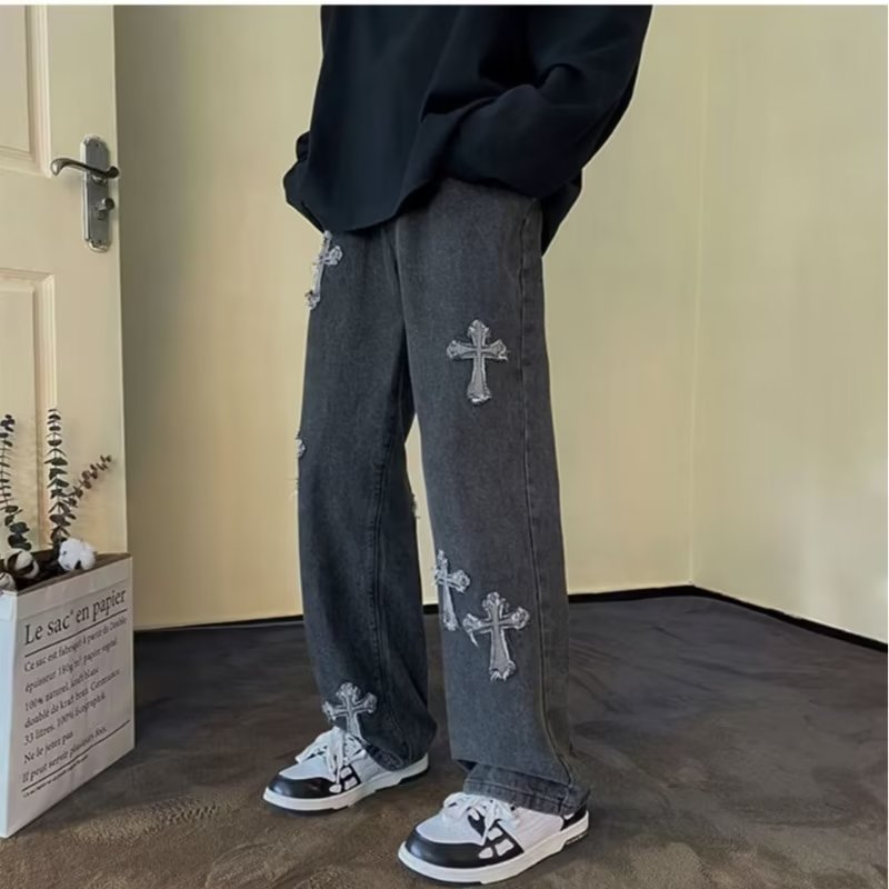 Джинсы Y2k с вышивкой крестом, – обзор и цена Embroidery On Jeans