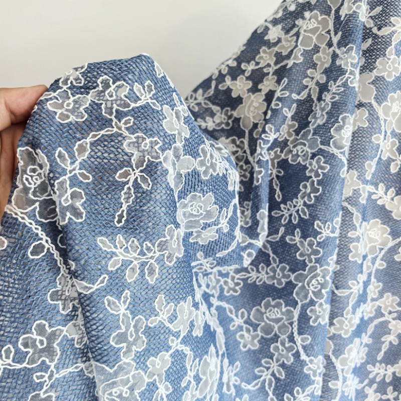 Ткань из тюля с цветочной выши – обзор и цена Embroidery Flower Pattern