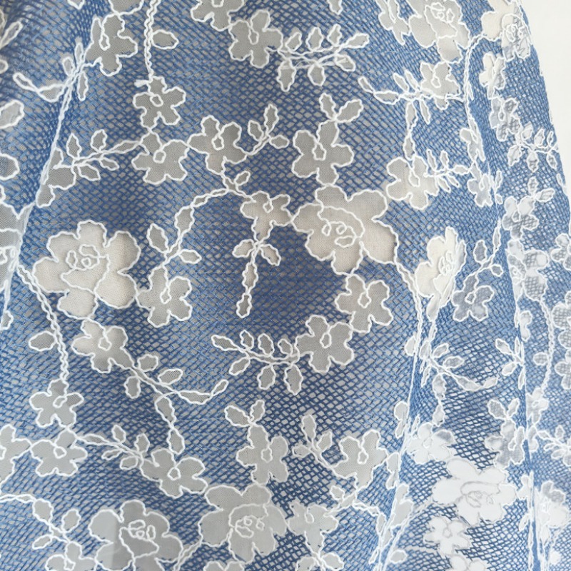Ткань из тюля с цветочной выши – обзор и цена Embroidery Flower Pattern
