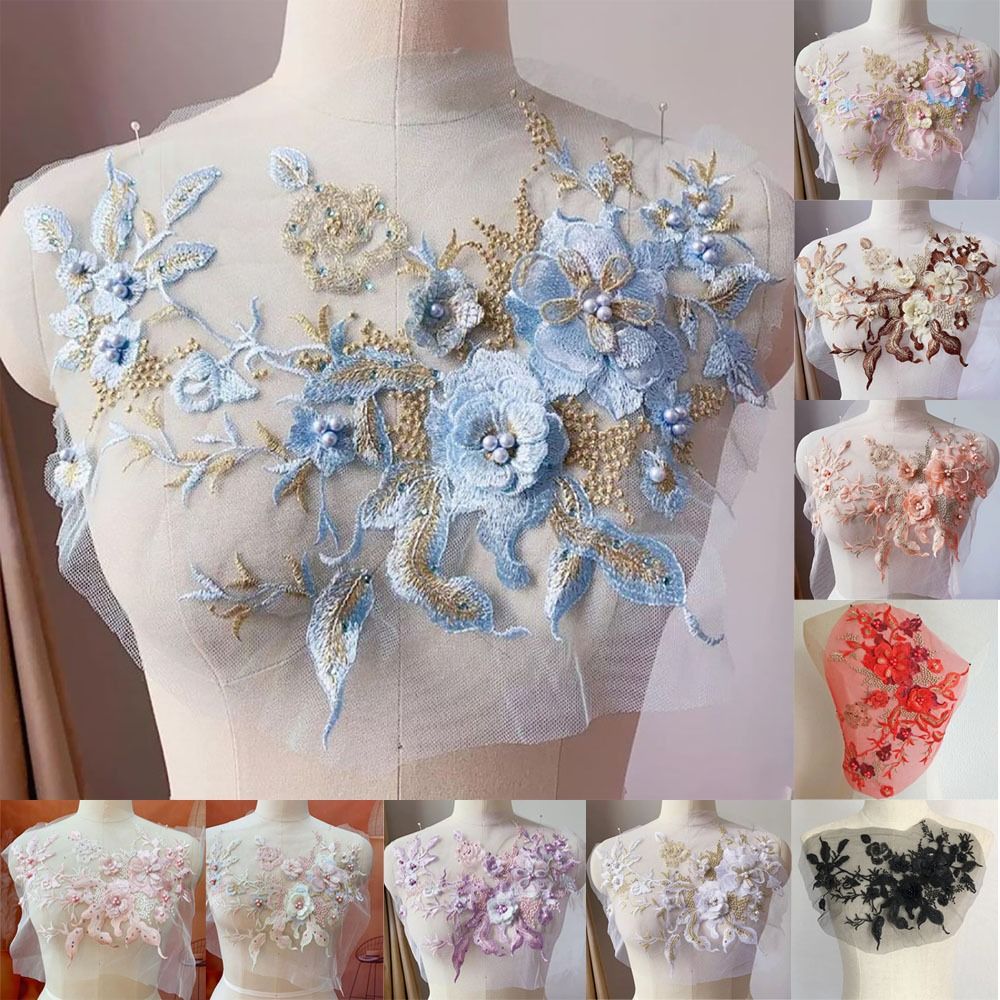 3D цветы, расшитые бисером кру – обзор и цена Embroidery Flower Pattern