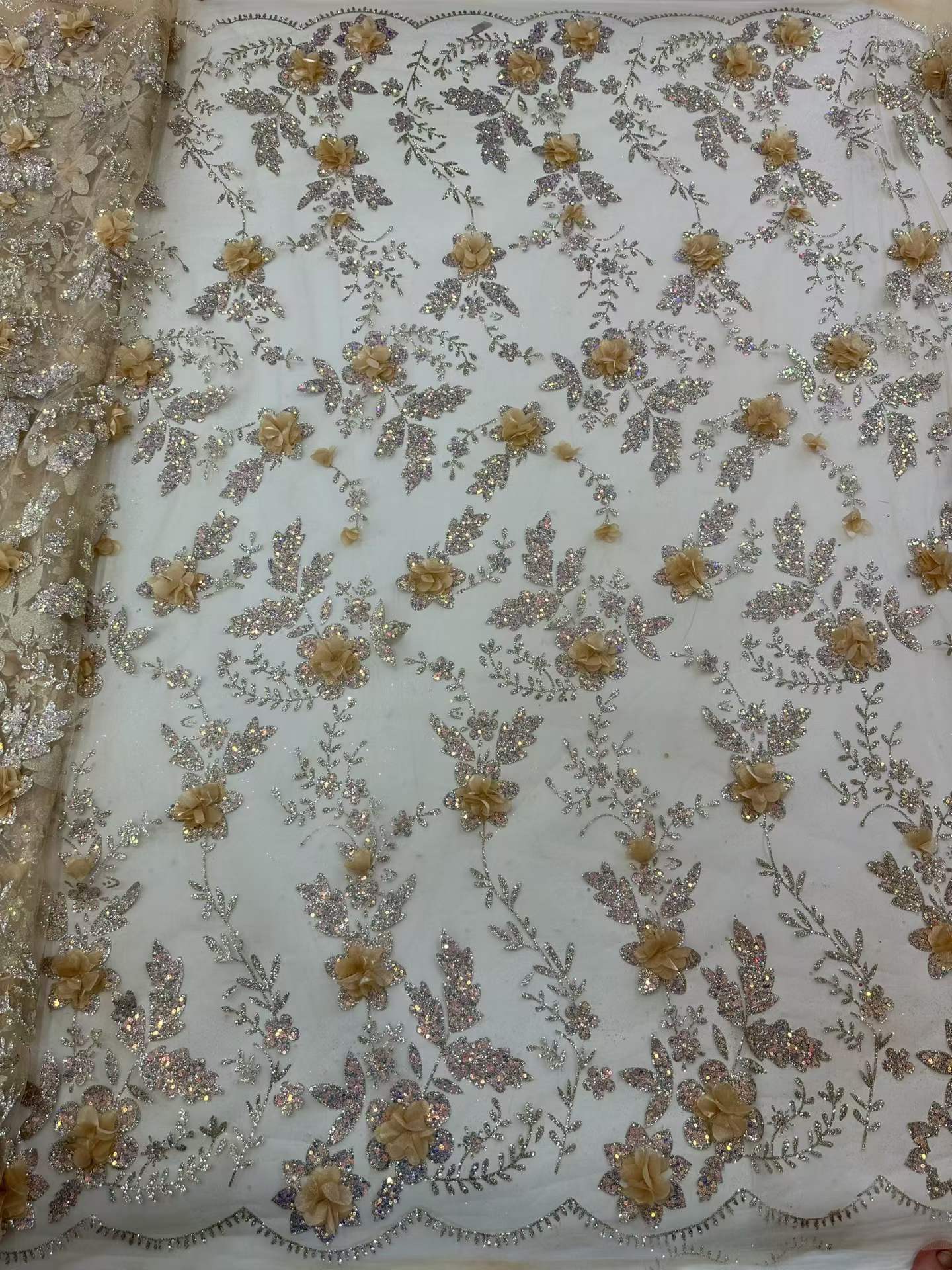 Африканское кружево с вышивкой – обзор и цена Embroidery Flower Pattern