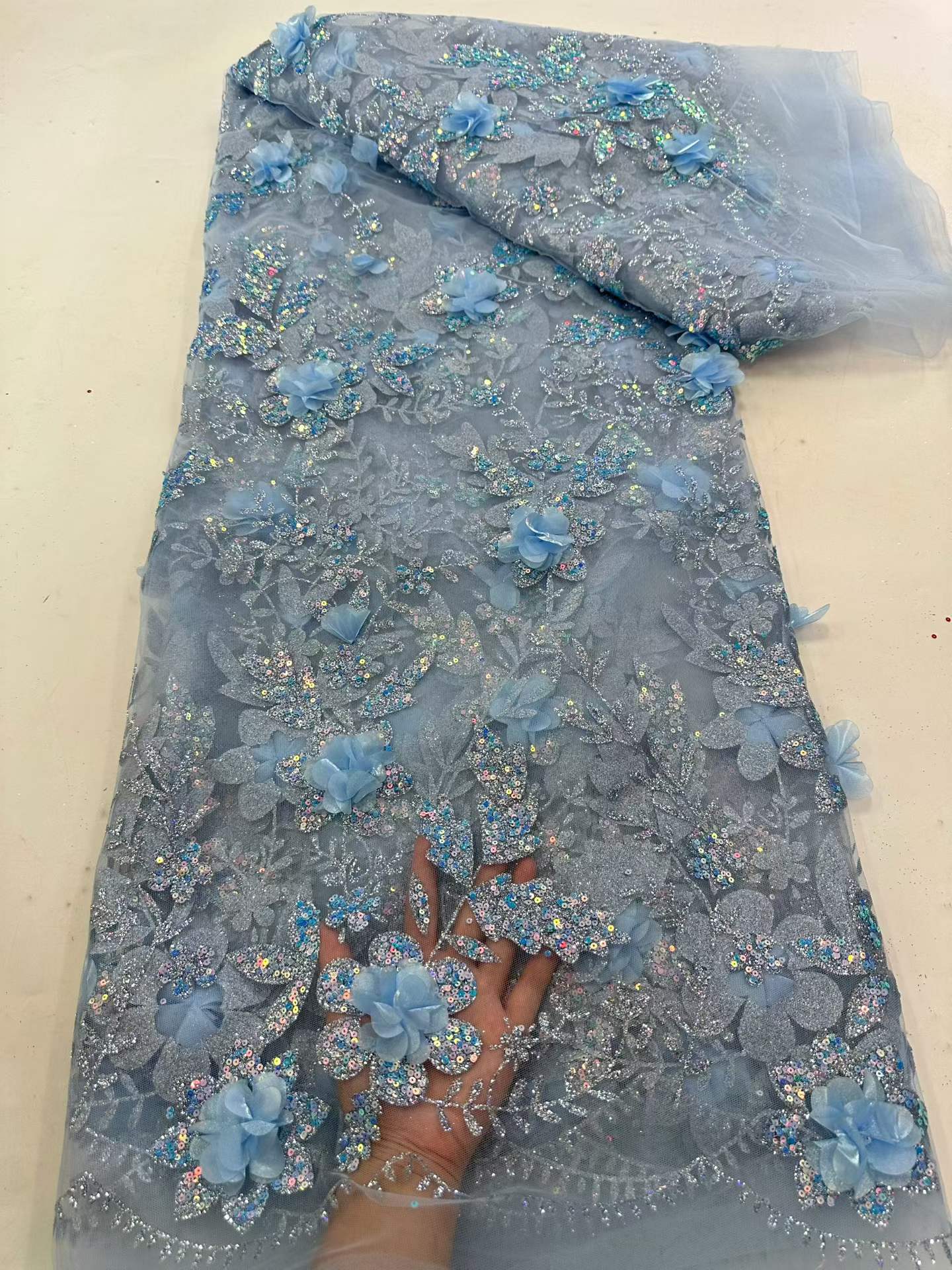 Африканское кружево с вышивкой – обзор и цена Embroidery Flower Pattern