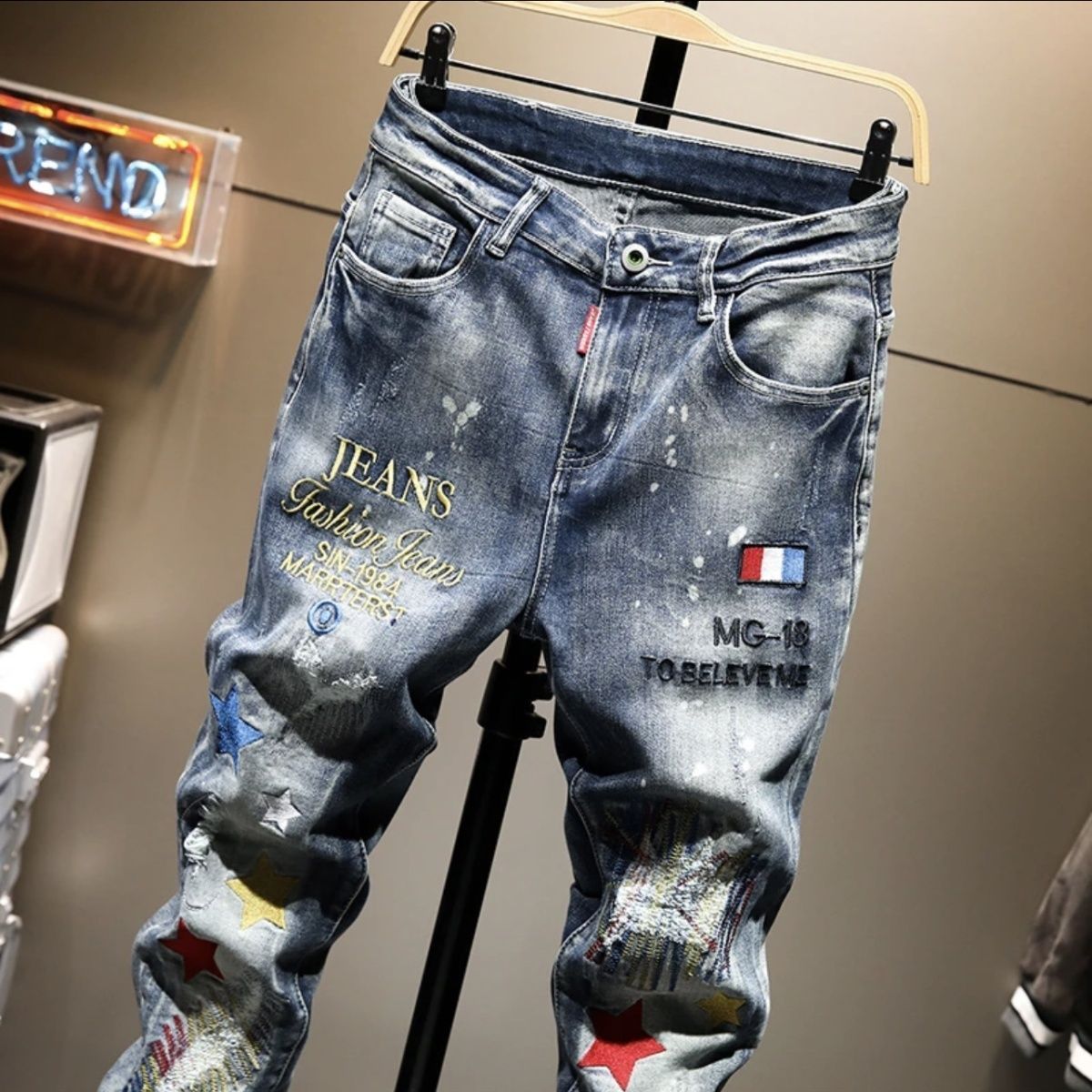 Высококачественные рваные джин – обзор и цена Embroidery On Jeans
